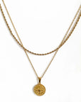 Atlas Gold Compass Necklace Set