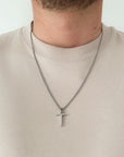 Cruz Silver Cross Pendant Necklace Set